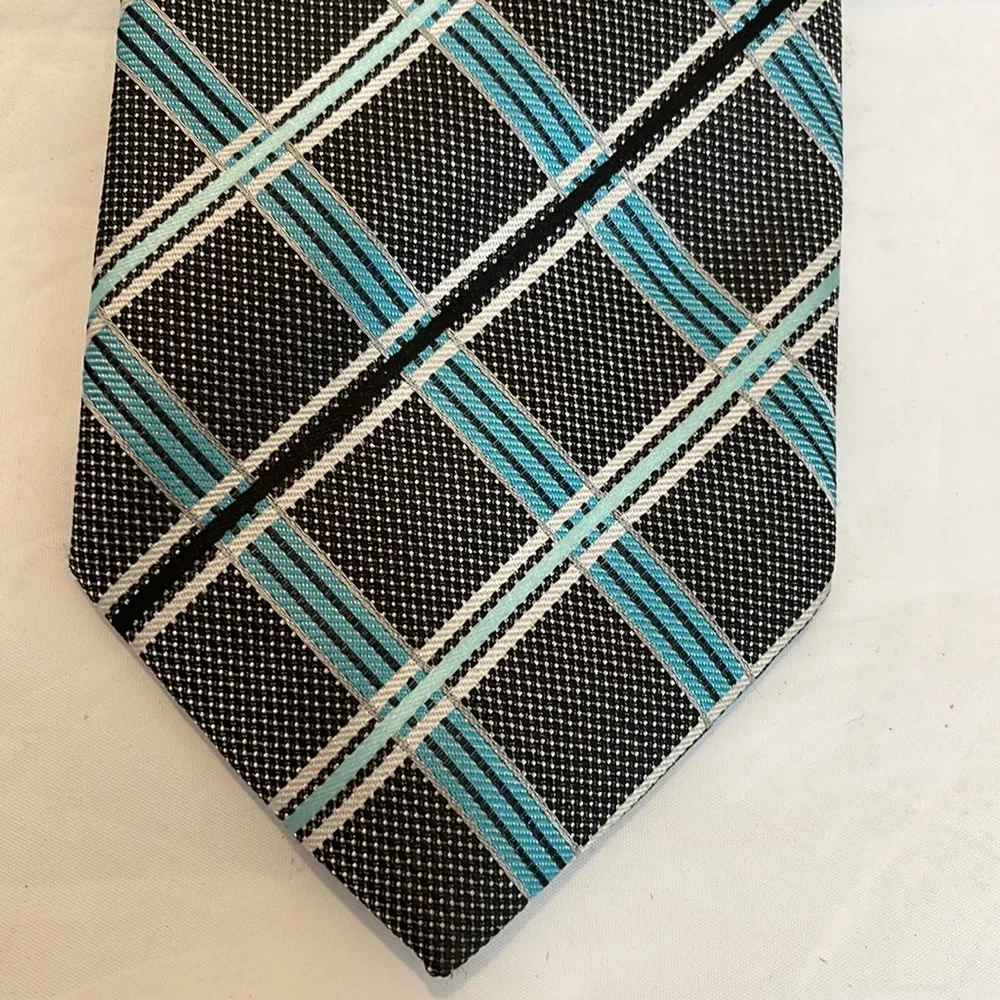 Geoffrey Been grey and blue men’s tie 58”L x 3.5”W - Picture 1 of 4